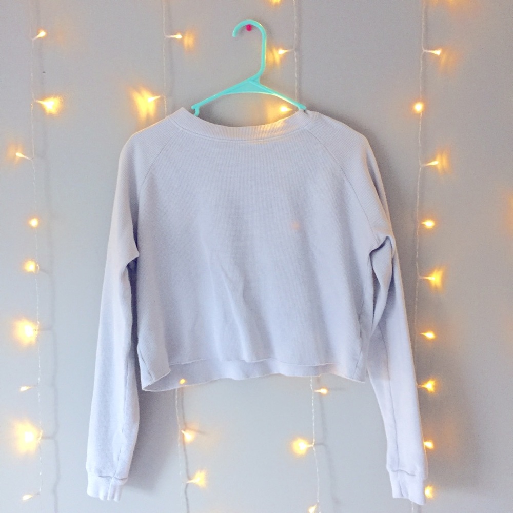 cropped light blue gretchen top